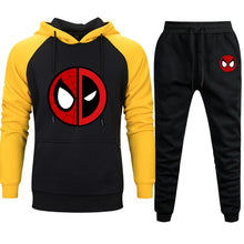 Load image into Gallery viewer, Marvel Movie Deadpool Mens Set Hoodies Pants 2019 New Causal Men Set Hooded Sweatshirt Raglan Hoodie Pant Pullovers Sweatpant