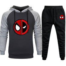 Load image into Gallery viewer, Marvel Movie Deadpool Mens Set Hoodies Pants 2019 New Causal Men Set Hooded Sweatshirt Raglan Hoodie Pant Pullovers Sweatpant