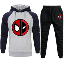Load image into Gallery viewer, Marvel Movie Deadpool Mens Set Hoodies Pants 2019 New Causal Men Set Hooded Sweatshirt Raglan Hoodie Pant Pullovers Sweatpant
