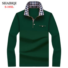 Load image into Gallery viewer, SHABIQI Classic Brand Men shirt Men Polo Shirt Men Long Sleeve Polos Shirt T Designer Polo Shirt Plus Size 6XL 7XL 8XL 9XL 10XL