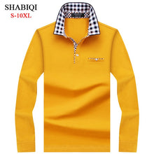 Load image into Gallery viewer, SHABIQI Classic Brand Men shirt Men Polo Shirt Men Long Sleeve Polos Shirt T Designer Polo Shirt Plus Size 6XL 7XL 8XL 9XL 10XL