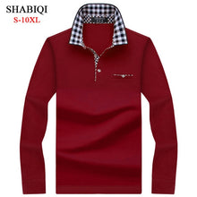 Load image into Gallery viewer, SHABIQI Classic Brand Men shirt Men Polo Shirt Men Long Sleeve Polos Shirt T Designer Polo Shirt Plus Size 6XL 7XL 8XL 9XL 10XL